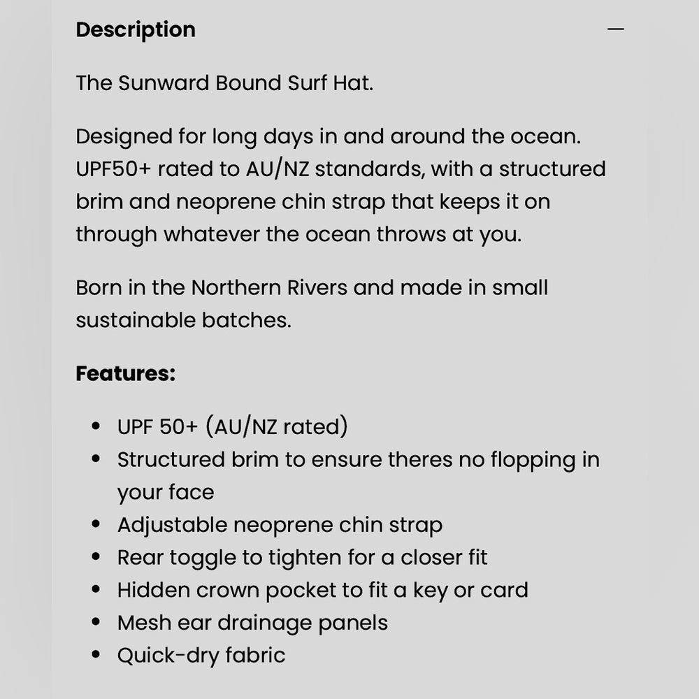 â¨â¨â¨Sunward Bound Sarcreate Surf Hat UPF50+ Mâ¨â¨â¨ - Picture 10 of 14